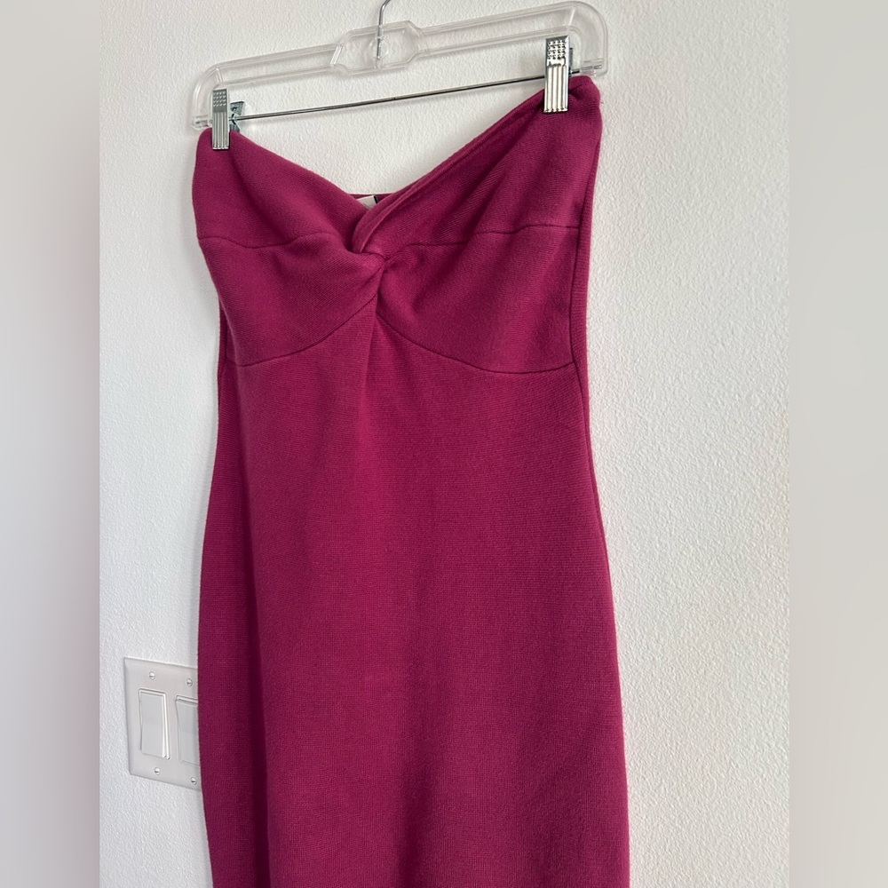 Abercrombie & Fitch Strapless Fuchsia Dress